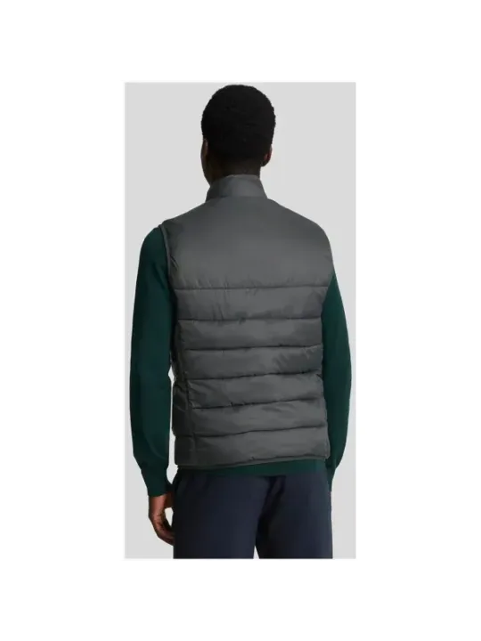 Dunkelgraue gesteppte Lyle & Scott Weste