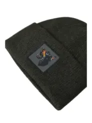 Schwarze Beanie mit Farbblock-Design