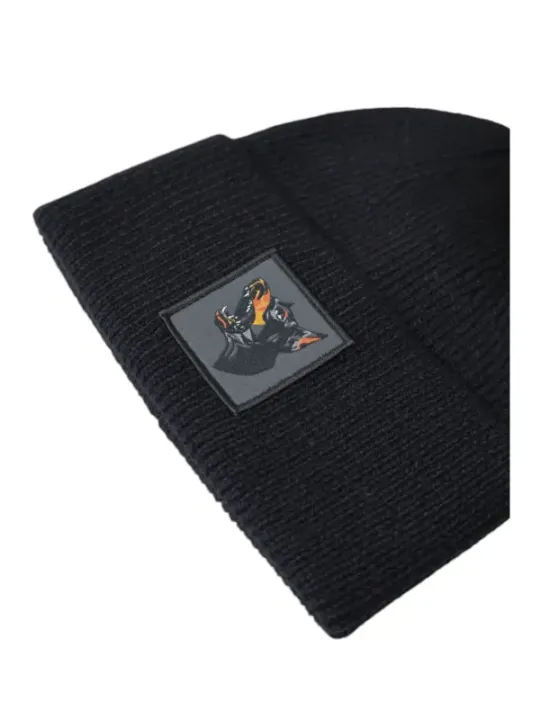 Duck-Patch schwarze Strickmütze Antony Morato