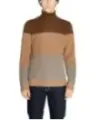 Brauner Herren Rollkragenpullover Hamaki-ho