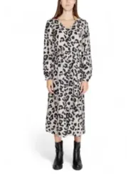 Leoparden Bluse mit V-Ausschnitt