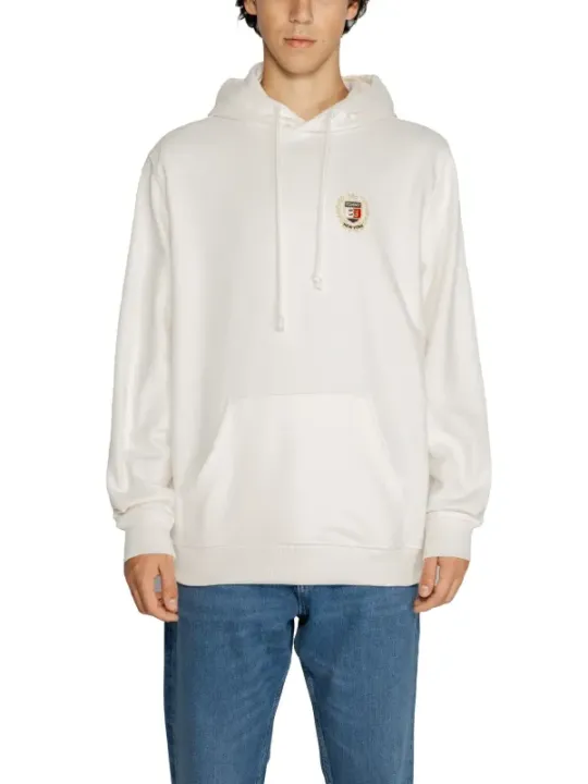 Weißer Kapuzenpullover mit TH-Logo