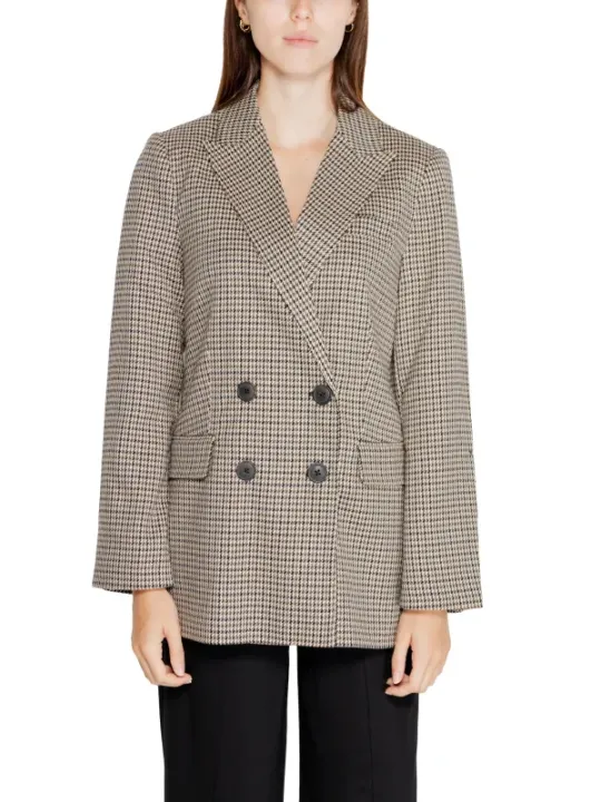 Gingham Blazer, weiblicher, übergroßer Schnitt