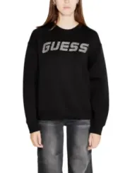 Schwarzer Guess Logo Sweatshirt Jeans