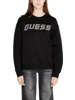 Schwarzer Guess Logo Sweatshirt Jeans