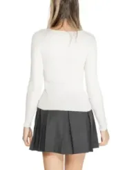 Dunkelgrauer plissierter Rock Morgan De Toi