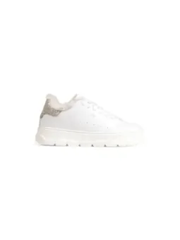 Weiße Sneaker mit Glitzerdetail