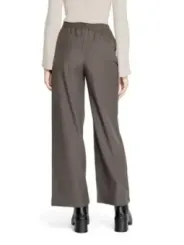 Dunkle Taupe High-Waist-Hosen