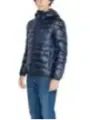 Blaue Blauer Puffy Winterjacke Gelb