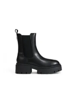 Schwarze Chelsea Stiefel mit Absatz