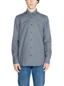 Herringbone Armani Exchange Hemd grau