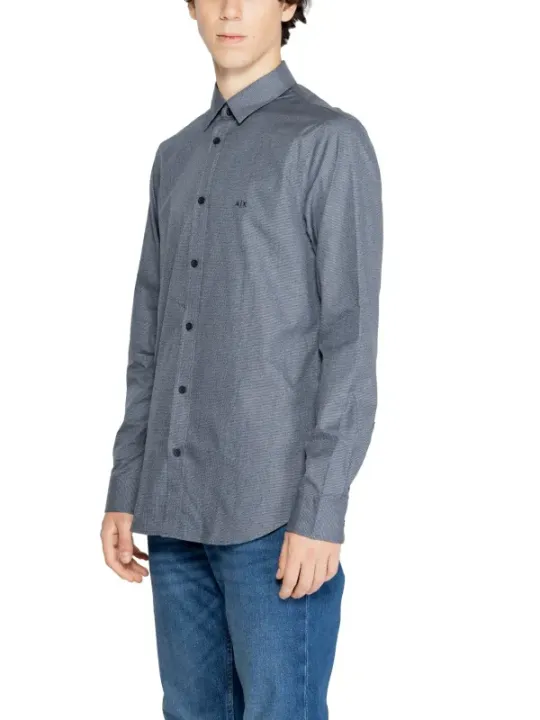 Leinenhemd mit blauem Streifenmuster