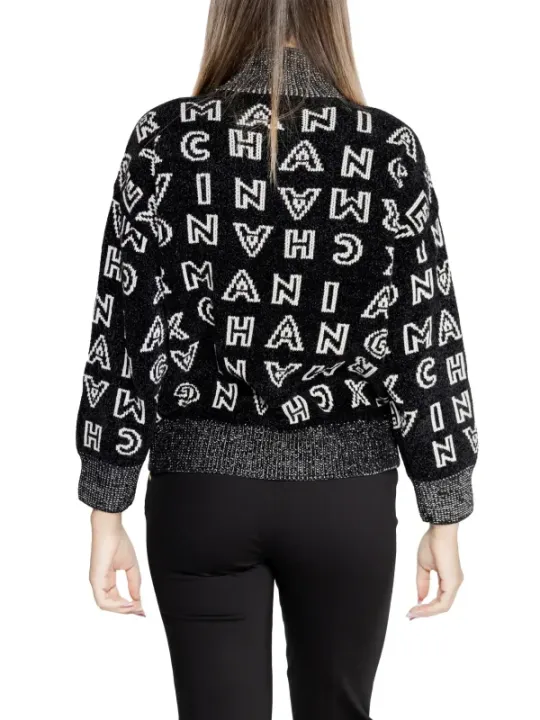 Schwarzer CHANEL Logo Rollkragenpullover