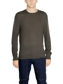 Dunkelgrünes Armani Exchange Langarmshirt