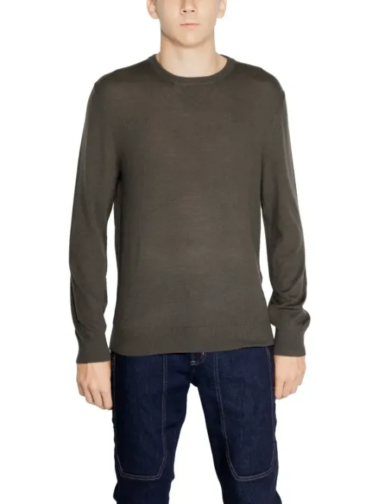Dunkelgrünes Armani Exchange Langarmshirt