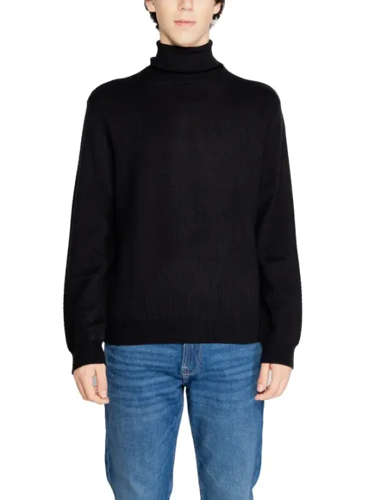 Schwarzer Armani Exchange Rollkragenpullover