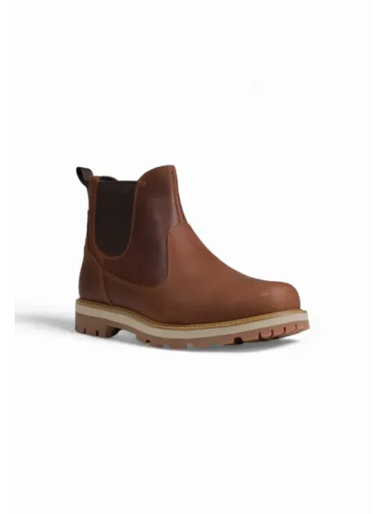 Männliche braune Leder-Chelsea-Stiefel