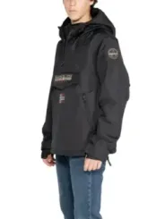 Schwarze Napapijri Kapuzenjacke mit Logo