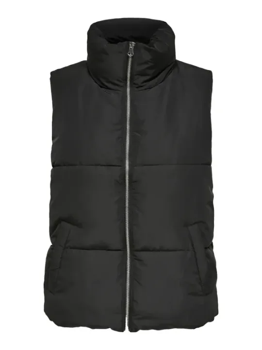 Schwarze Jacqueline De Yong Pufferweste