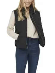 Marineblaue Steppweste für Damen