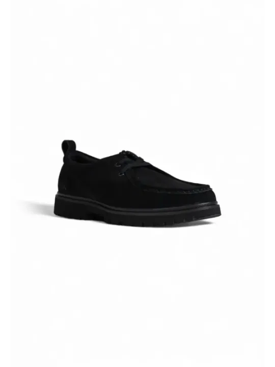 Dunkle Leder Oxford-Schuhe Brogue