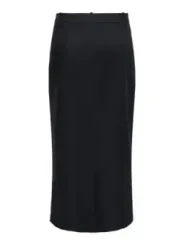 Schwarzer Rock, knielang, klassisch geschnitten