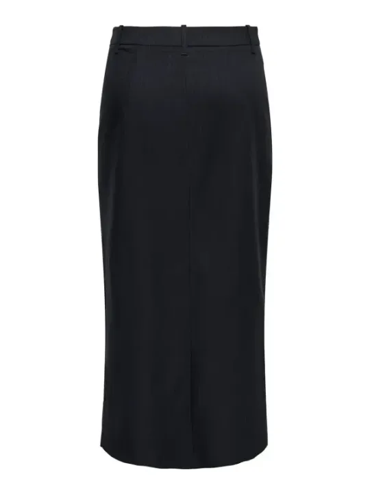 Schwarzer Rock, knielang, klassisch geschnitten