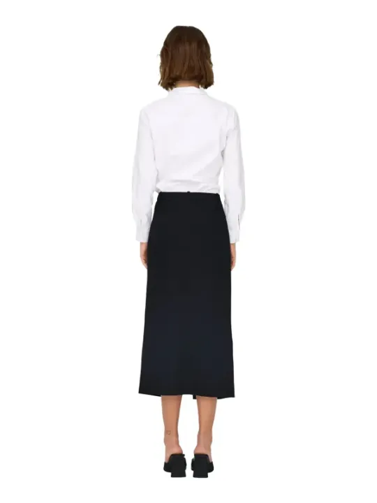 Wollrock mit Überlappung und Reißverschluss