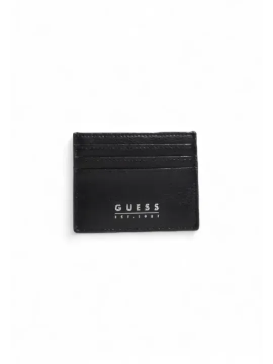 Schwarze Guess Kartenbrieftasche aus Leder
