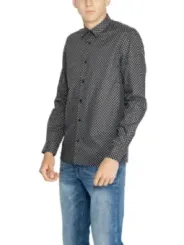 Schwarzes weißes kariertes Hemd Antony Morato