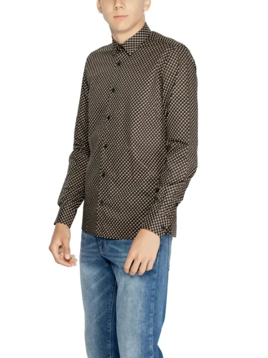 Schwarzes kariertes Hemd von Antony Morato