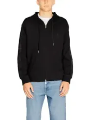 Schwarzer Reißverschluss Kapuzenpullover Armani Exchange