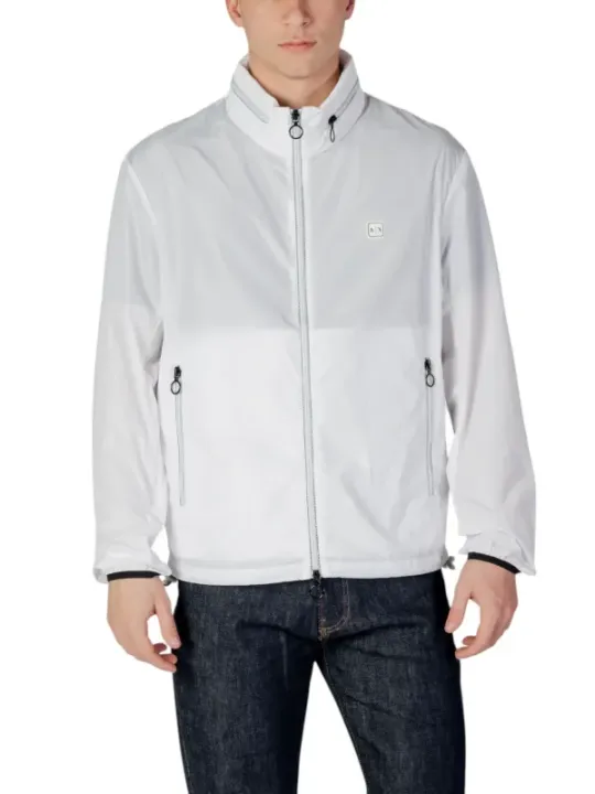 Weiße Armani Exchange Zip-Jacke