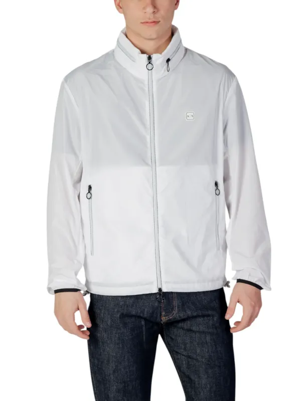Weiße Armani Exchange Zip-Jacke