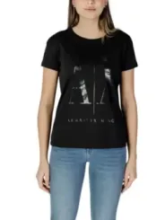 Schwarzes Armani Exchange Logo T-Shirt