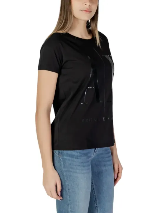 Schwarzes Armani Exchange Damen T-Shirt