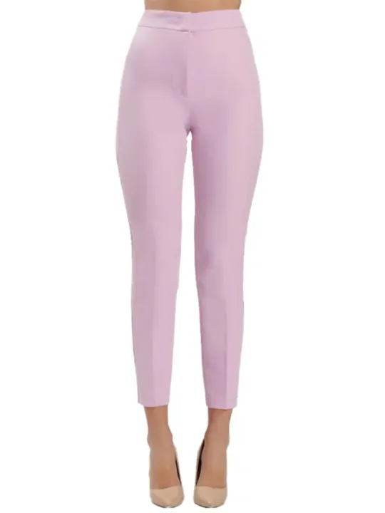 Pinke Capripants mit hoher Taille