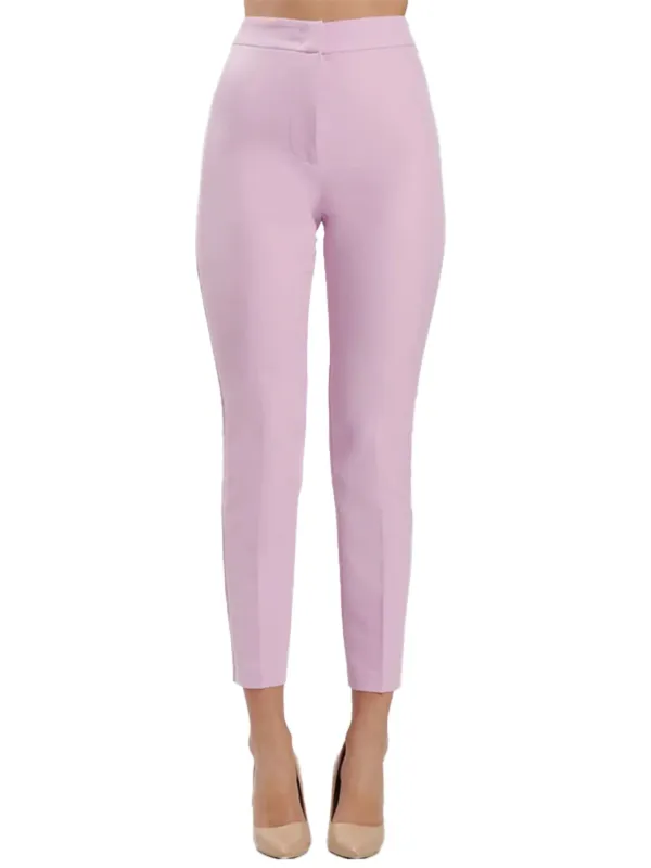 Pinke Capripants mit hoher Taille