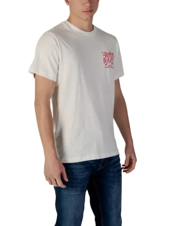 Weißes Replay Logo T-Shirt