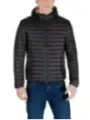 Schwarze Herren Pufferjacke mit Kapuze
