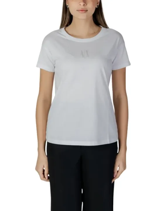Weißes Poplin T-Shirt Armani Exchange