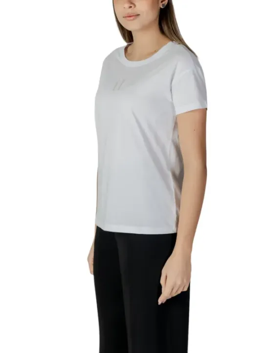 Graues Armani Exchange Baumwoll-T-Shirt