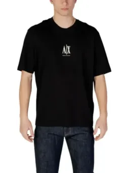 Schwarzes Armani Exchange Logo T-Shirt