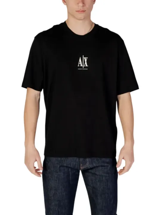 Schwarzes Armani Exchange Logo T-Shirt