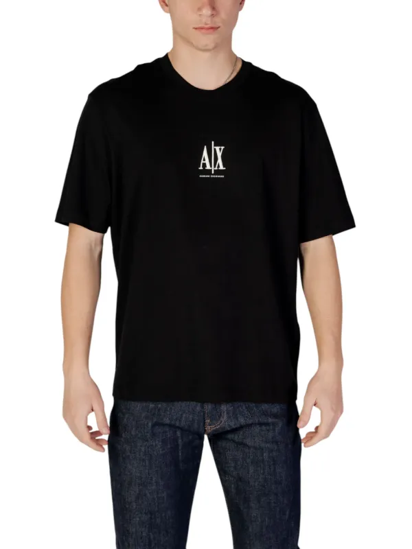 Schwarzes Armani Exchange Logo T-Shirt