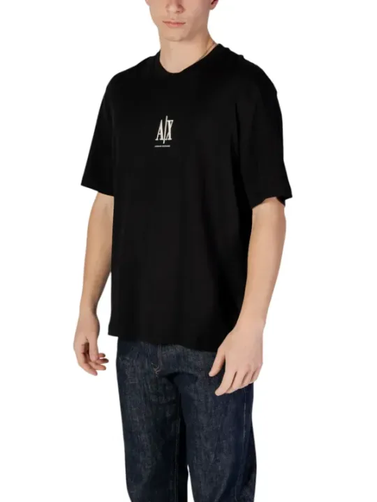 Oversized schwarzes Armani Exchange T-Shirt