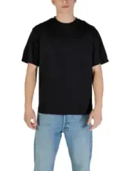 Schwarzes Jack & Jones Baumwoll-T-Shirt