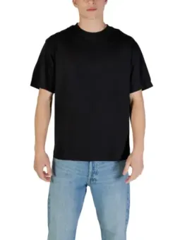 Schwarzes Jack & Jones Baumwoll-T-Shirt