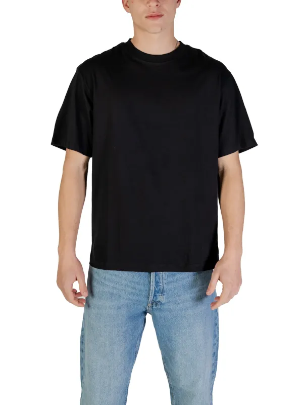 Schwarzes Jack & Jones Baumwoll-T-Shirt