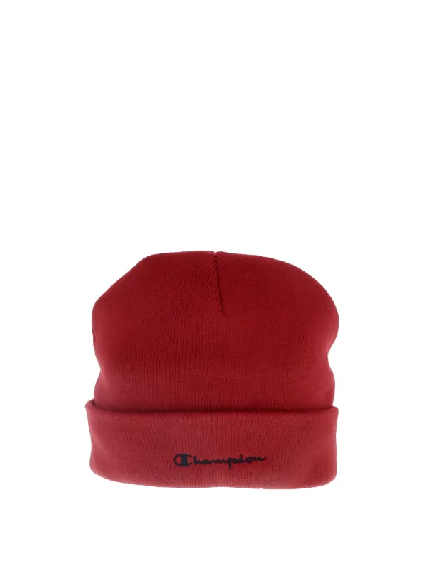 Rote Champion-Mütze mit Logo